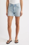 Rag & Bone Distressed Denim Shorts In Blue