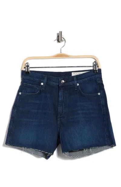 Rag & Bone High Waist Denim Cutoff Shorts In Blue