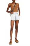 Rag & Bone High Waist Shorts In White/blue In White