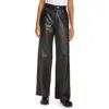 Rag & Bone High Waist Wide Leg Leather Pants In Black
