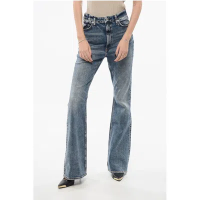 Rag & Bone High-waisted Casey Flared Fit Denims 26cm In Gray