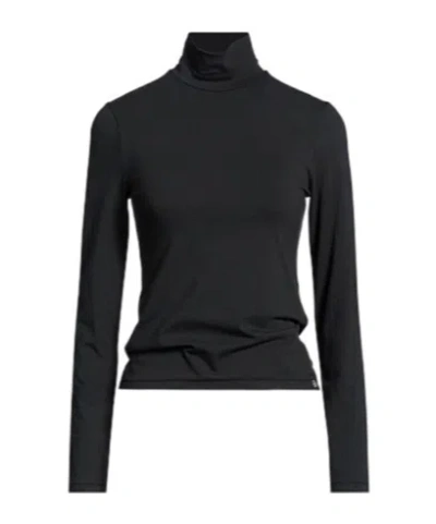 Rag & Bone High-neck Long-sleeved T-shirt In Black