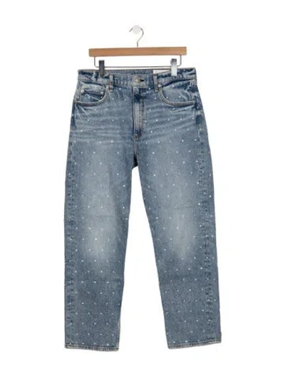 Pre-owned Rag & Bone High-rise Straight Leg Jeans In Blue