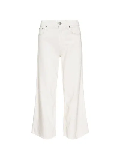 Rag & Bone High-rise Wide-leg Jeans In White