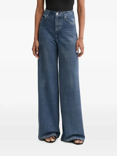 Rag & Bone High-waist Wide-leg Jeans In Blue
