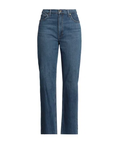 Rag & Bone High-waisted Straight-leg Jeans In Blue