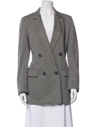 Pre-owned Rag & Bone Houndstooth Print Blazer In Black