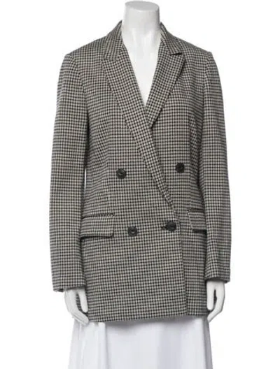 Pre-owned Rag & Bone Houndstooth Print Blazer In Blue