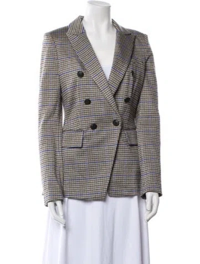 Pre-owned Rag & Bone Houndstooth Print Blazer In Brown