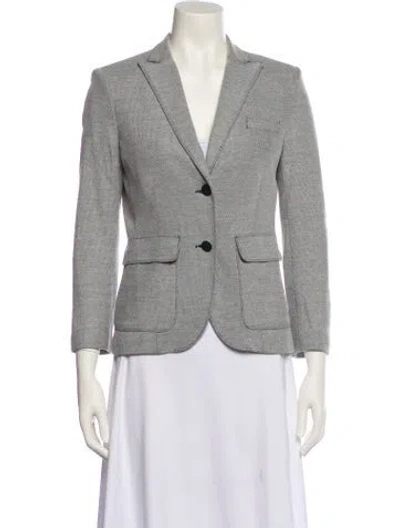 Pre-owned Rag & Bone Houndstooth Print Blazer In Gray