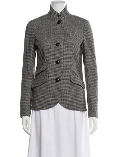 Pre-owned Rag & Bone Houndstooth Print Blazer In Grey