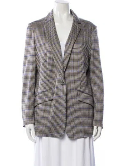 Pre-owned Rag & Bone Houndstooth Print Blazer In Multi