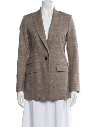 Pre-owned Rag & Bone Houndstooth Print Blazer In Neutral