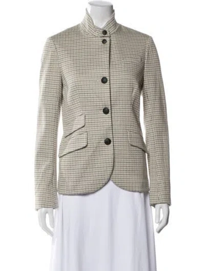 Pre-owned Rag & Bone Houndstooth Print Blazer In Neutral