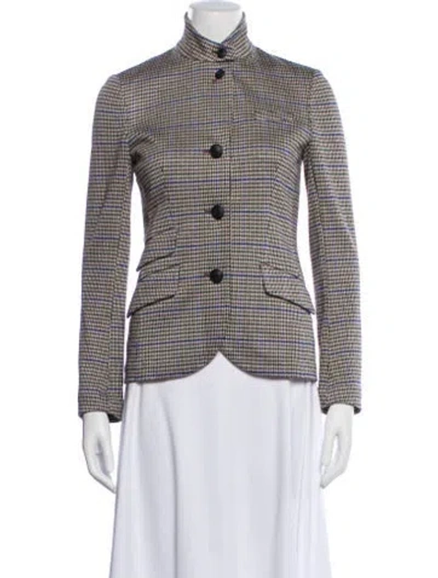Pre-owned Rag & Bone Houndstooth Print Blazer In Neutral
