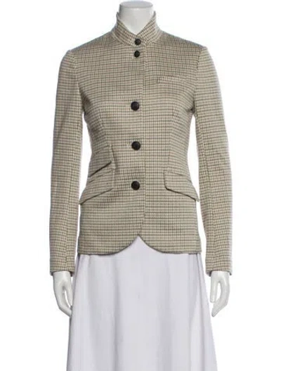 Pre-owned Rag & Bone Houndstooth Print Blazer In Neutral