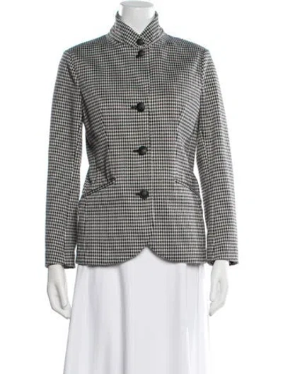 Pre-owned Rag & Bone Houndstooth Print Blazer In Neutral