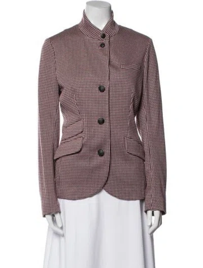 Pre-owned Rag & Bone Houndstooth Print Blazer In Purple