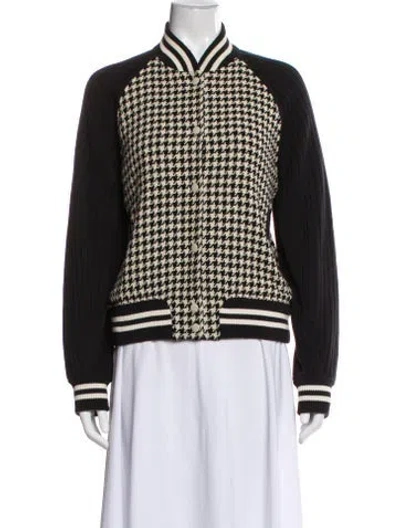 Pre-owned Rag & Bone Houndstooth Print Bomber Jacket