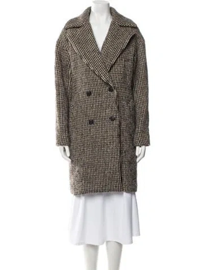 Pre-owned Rag & Bone Houndstooth Print Coat In Neutral