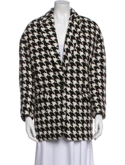Pre-owned Rag & Bone Houndstooth Print Coat W/ Tags In Neutral