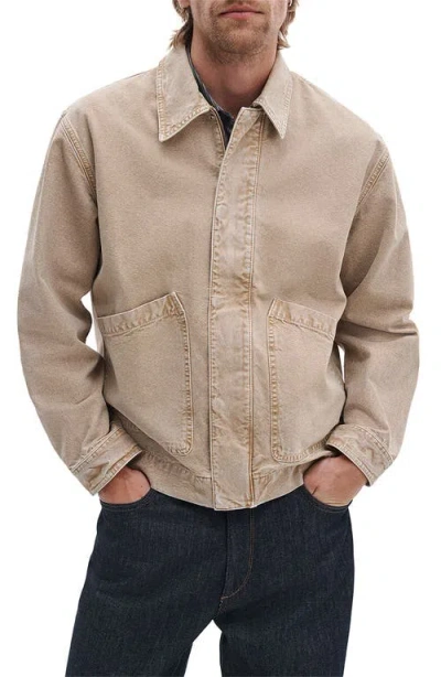 Rag & Bone Hudson Cotton Canvas Jacket In Neutral