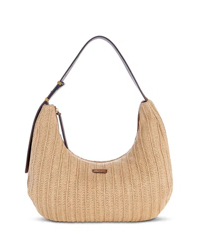 Rag & Bone Hudson Large Paper Straw Hobo Bag In Nude