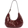 Rag & Bone Hudson Leather Hobo Bag In Burgundy