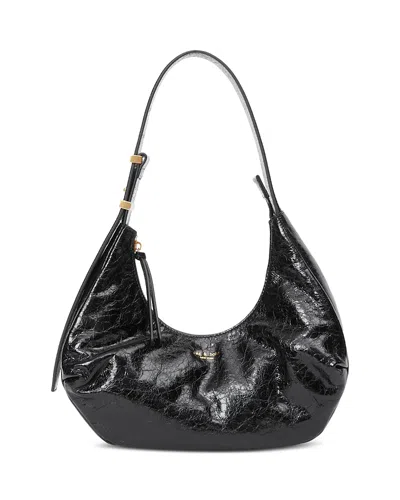 Rag & Bone Hudson Patent Leather Hobo Bag In Black