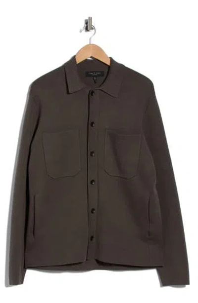 Rag & Bone Hunter Knit Shirt Jacket In Gray