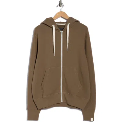 Rag & Bone Icon Zip Hoodie In Brown