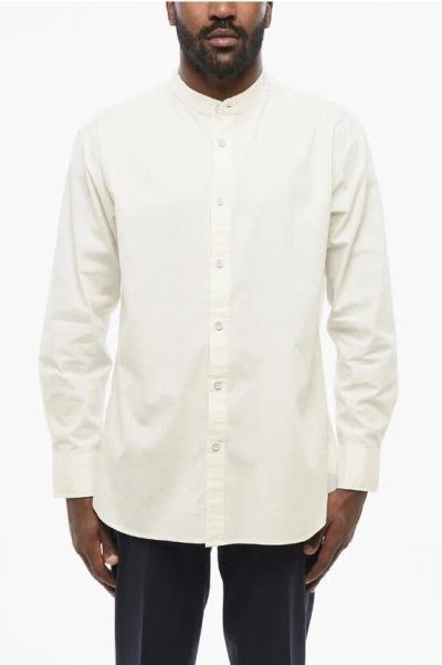 Rag & Bone Icons Cotton Blend Shirt With Saharan Collar In White