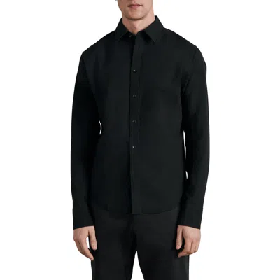 Rag & Bone Icons Fit 2 Slim Fit Engineered Button-up Shirt In Black
