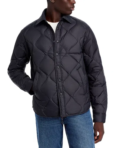 Rag & Bone Dane Quilted Shell Down Overshirt In Dark Grey