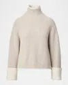 Rag & Bone Ilaria Contrast Turtleneck Wool Sweater In Neutral