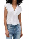 Rag & Bone Ines V-neck Poplin Top In White