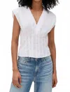 Rag & Bone Ines Poplin Top In White