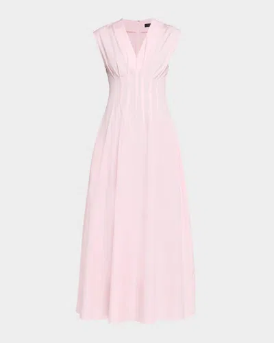 Rag & Bone Ines Sleeveless Poplin Maxi Dress In Pink