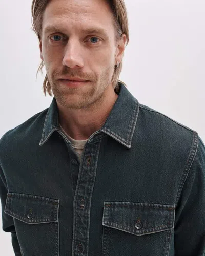 Rag & Bone Infuse Denim Cpo Overshirt In Blue