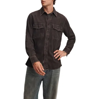 Rag & Bone Infuse Denim Cpo Shirt In Brown