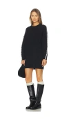 Rag & Bone Ingrid Crew Neck Mini Dress In Black
