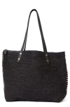 Rag & Bone Ingrid Daily Straw Tote In Black