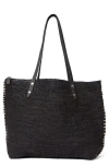 Rag & Bone Ingrid Daily Straw Tote In Black