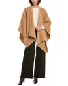 Rag & Bone Ingrid Blanket Stitch Wool Poncho In Brown