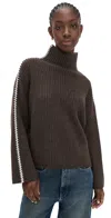 Rag & Bone Ingrid Wool Turtleneck Brown In Brown