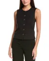 Rag & Bone Irina Button-up Vest In Black