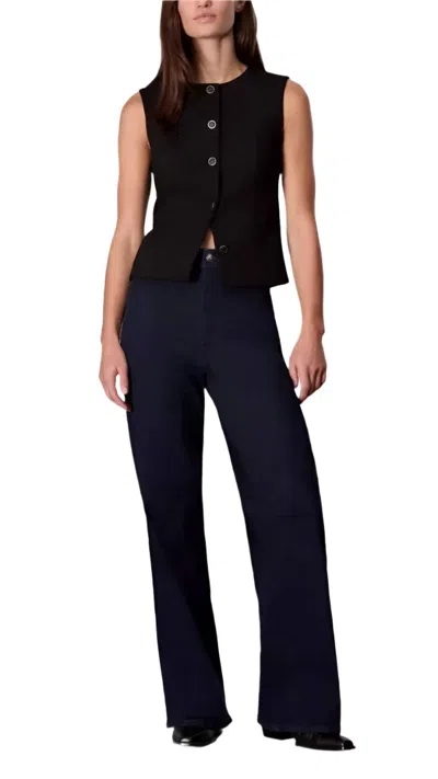 Rag & Bone Irina Button Up Vest In Black