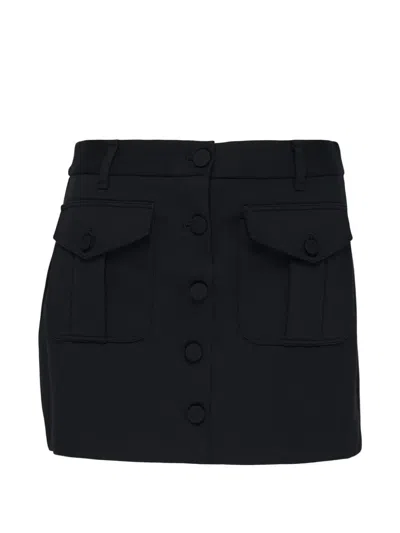Rag & Bone Irina Button-up Skorts In Black