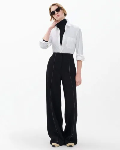 Rag & Bone Irina Contrast-stitch Pants In Black