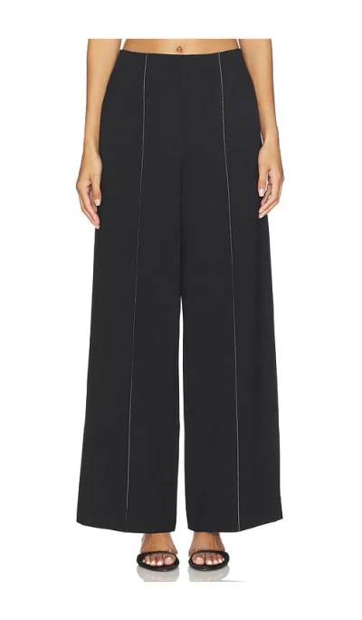 Rag & Bone Irina Highrise Contrast Stitch Pant In Black